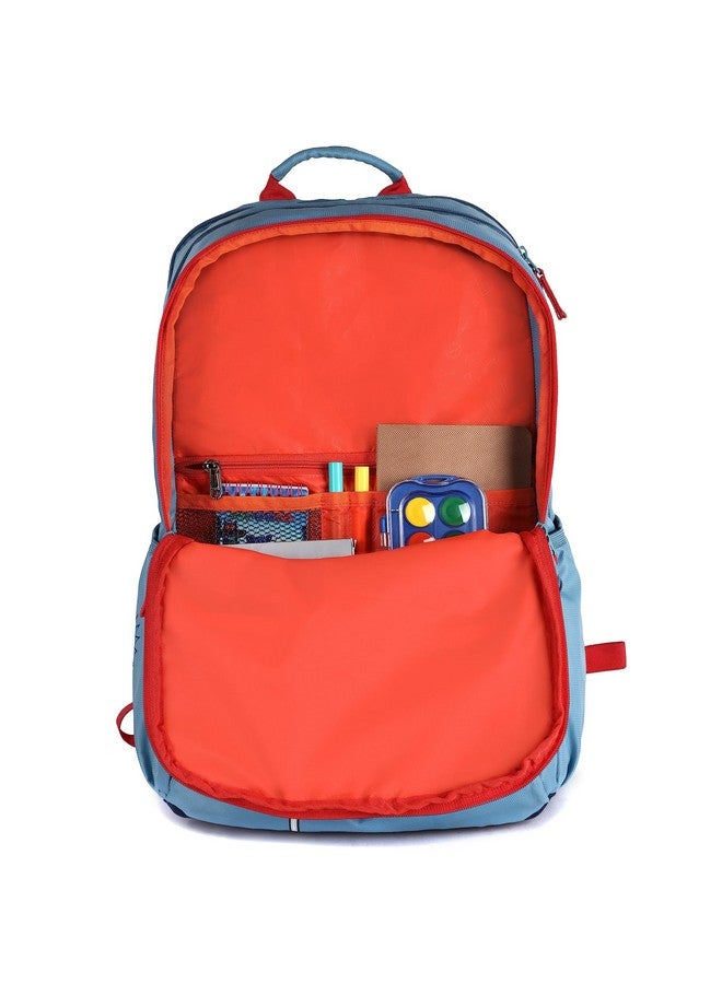 Gear Gear Ambition 37L Large Water Resistant School Bag/Casual Backpack/Daypack/Travel Backpack/Kids Bag/College Bag for Boys/Girls/Men/Women (Blue-Red) - Image 3