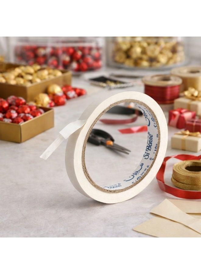 Si Bonne Heavy Duty Double Sided Tape for Chocolate Wrapping and Floral Decoration, 1 cm, 280 Rolls/Carton - Image 2