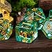 Cusdie 7Die DND Dice Polyhedral Dice Set Filled with Animal for Role Playing Game DD Dice Brown Turtle - Image 4