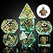 Cusdie 7Die DND Dice Polyhedral Dice Set Filled with Animal for Role Playing Game DD Dice Brown Turtle - Image 2