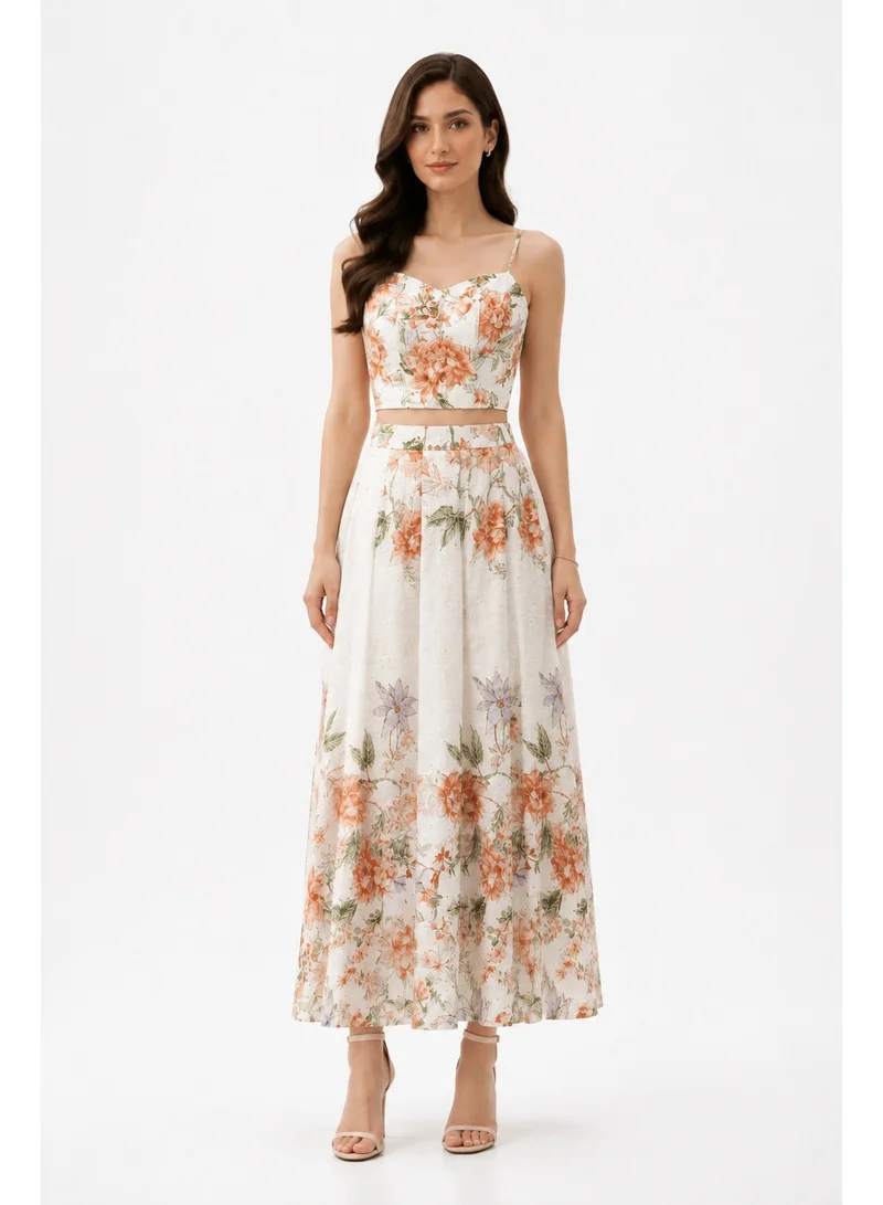 2Trendy Women's Cropped Floral Print Cami Top