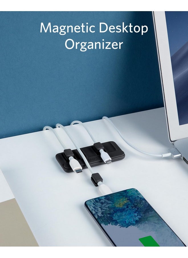 Anker Anker Multipurpose Cord Keeper - 5 Clips for Lightning, USB C, Micro Cables & Other Wires - Sticks to Wood, Marble, Metal, Glass (Black)  - Image 2