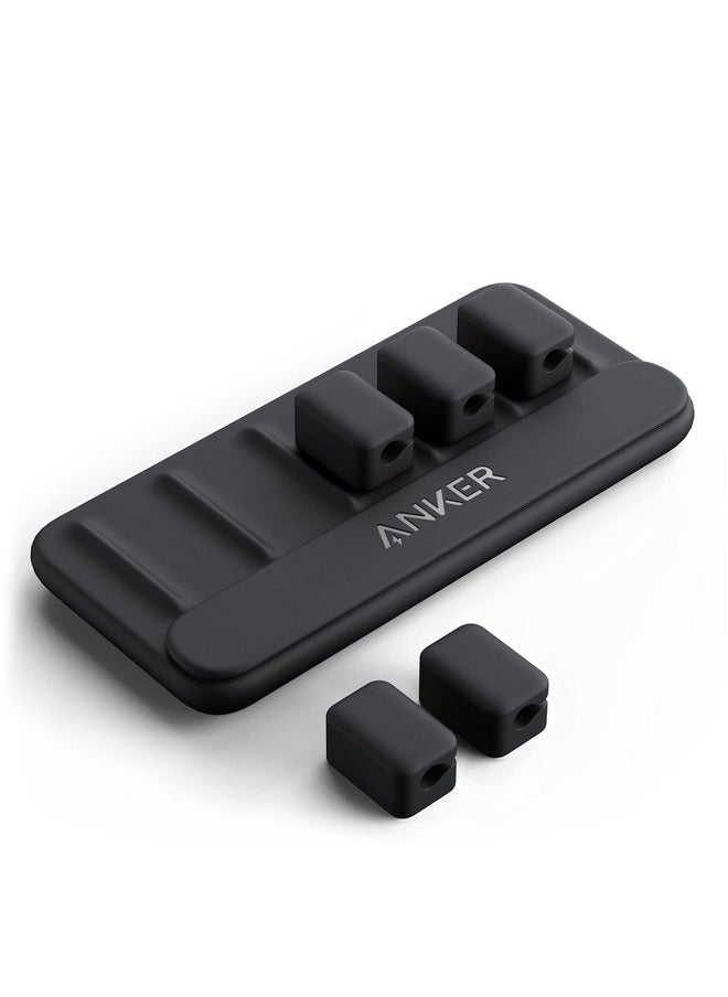 Anker Anker Multipurpose Cord Keeper - 5 Clips for Lightning, USB C, Micro Cables & Other Wires - Sticks to Wood, Marble, Metal, Glass (Black)  - Image 1