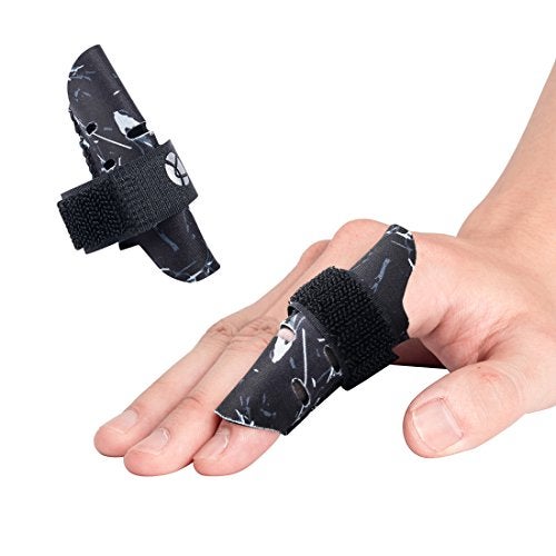 Kuangmi Finger Sleeve Support Protector Finger Splint Brace Use for Pain Relief and Preventing Sports Injuries（S/M, Black - Image 3