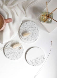 4 Decorative concret coasters for cups, mugs and plates