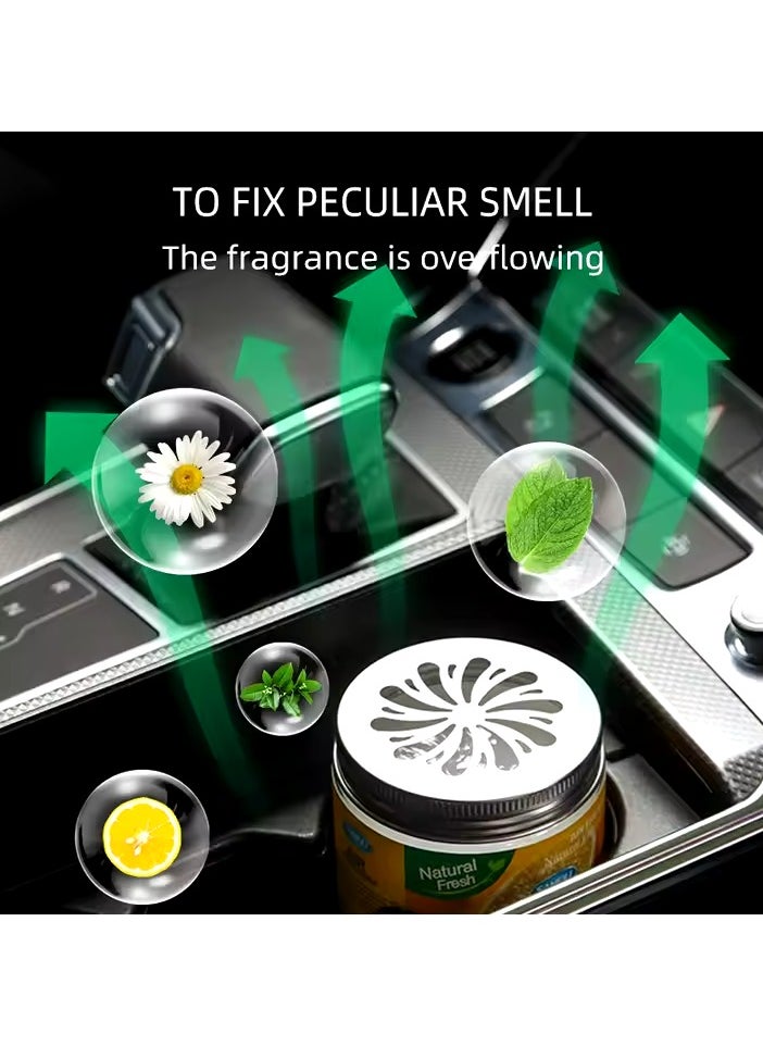 SAMEILI - Jello Gel-Based Natural Essential Oil Car Air Freshener – Long-Lasting Aroma for Ultimate Freshness, Natural Peach Scent   Scent, Compact Design - Image 1