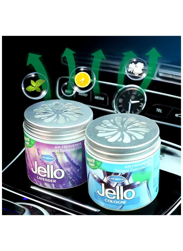 SAMEILI - Jello Gel-Based Natural Essential Oil Car Air Freshener – Long-Lasting Aroma for Ultimate Freshness, Natural Peach Scent   Scent, Compact Design - Image 1