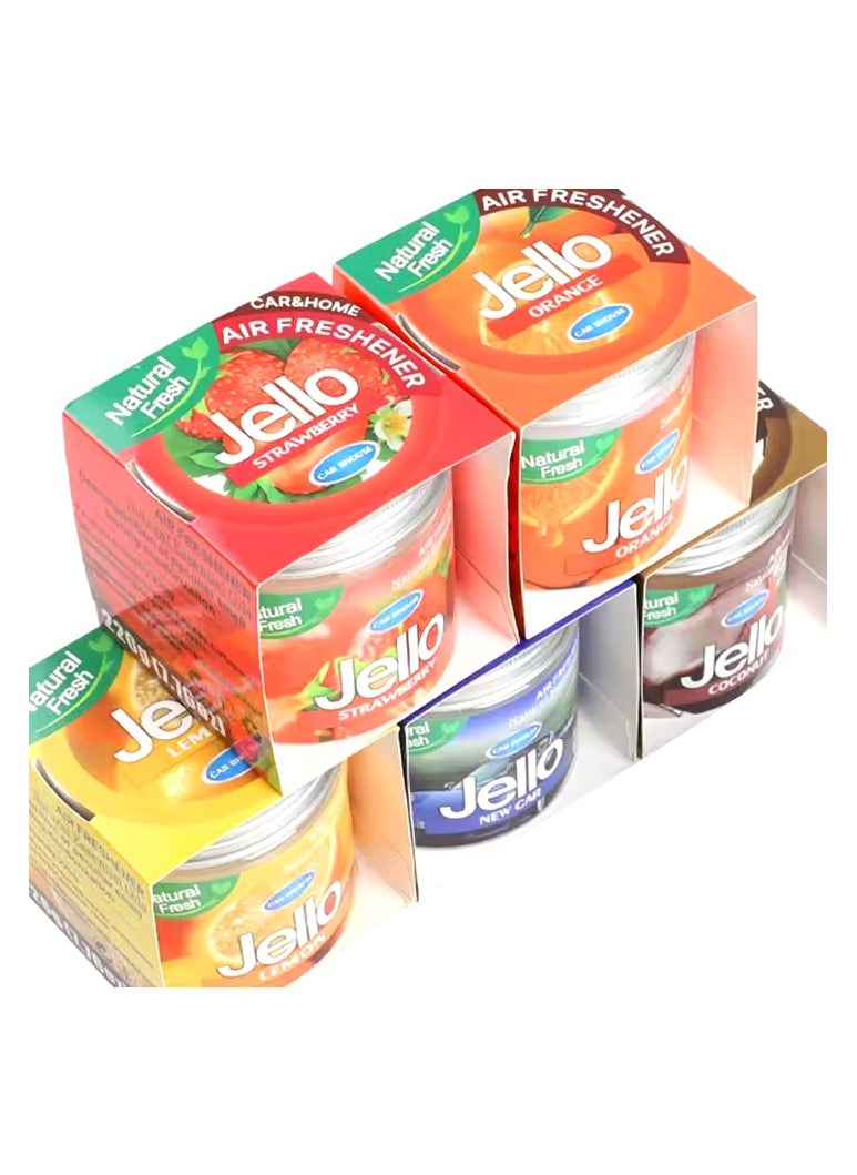 SAMEILI - Jello Gel-Based Natural Essential Oil Car Air Freshener – Long-Lasting Aroma for Ultimate Freshness, Natural Peach Scent   Scent, Compact Design - Image 1