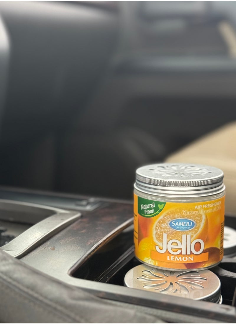 SAMEILI - Jello Gel-Based Natural Essential Oil Car Air Freshener – Long-Lasting Aroma for Ultimate Freshness, Natural Peach Scent   Scent, Compact Design - Image 1