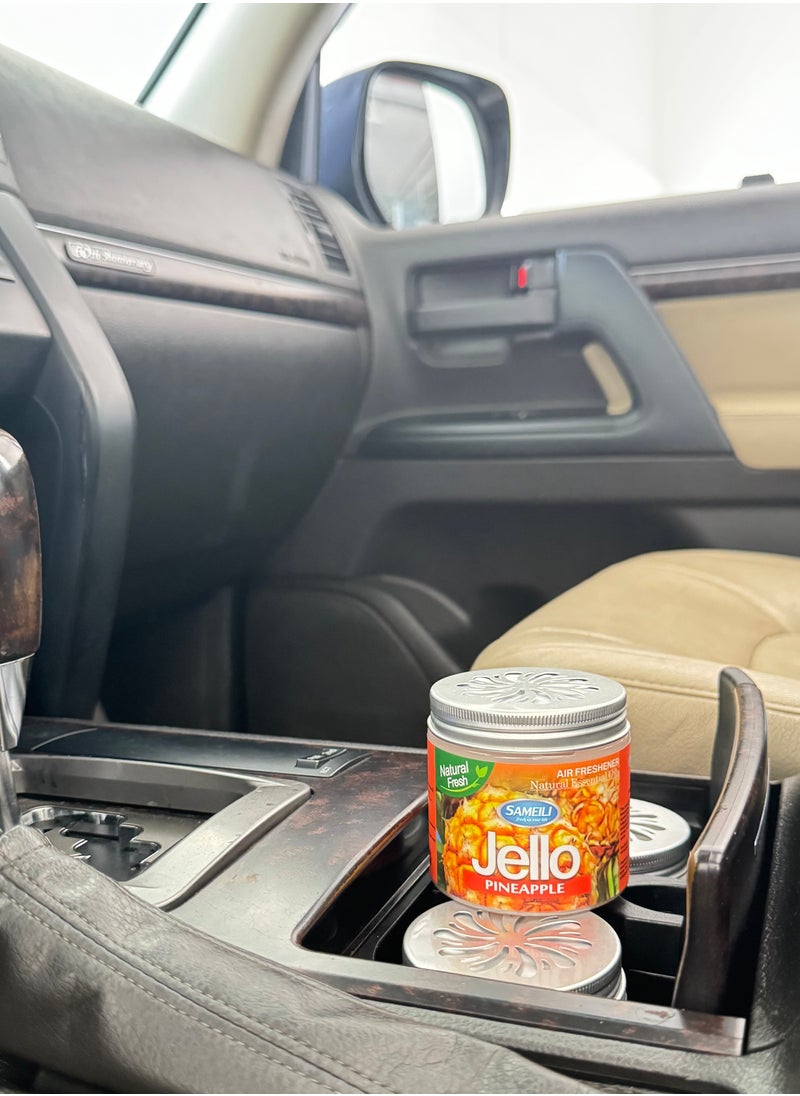 SAMEILI - Jello Gel-Based Natural Essential Oil Car Air Freshener – Long-Lasting Aroma for Ultimate Freshness, Natural Peach Scent   Scent, Compact Design - Image 1