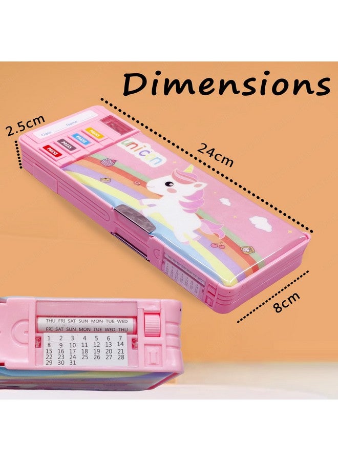 فنبلاست صندوق أقلام FunBlast للأطفال، صندوق أقلام يونيكورن، صندوق أقلام للأطفال للبنات، صندوق أقلام مغناطيسي للبنات، حقيبة أقلام للبنات، صندوق أقلام منبثق، هدايا يونيكورن للأطفال - بلاستيك، متعدد الألوان - Image 2