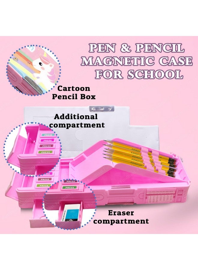 فنبلاست صندوق أقلام FunBlast للأطفال، صندوق أقلام يونيكورن، صندوق أقلام للأطفال للبنات، صندوق أقلام مغناطيسي للبنات، حقيبة أقلام للبنات، صندوق أقلام منبثق، هدايا يونيكورن للأطفال - بلاستيك، متعدد الألوان - Image 5