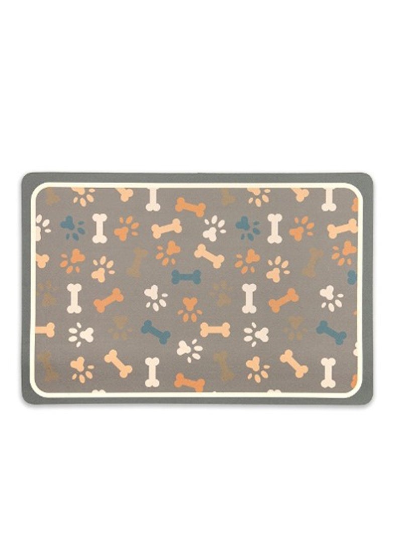 حصيرة تغذية الحيوانات الأليفة للكلاب والقطط غير قابلة للانزلاق، سهلة التنظيف وذات ملمس ناعم