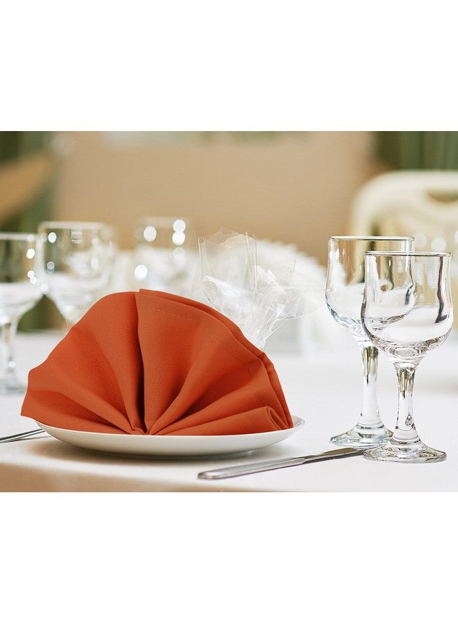 Utopia Home [24 Pack, Orange] Cloth Napkins 17x17 Inches, 100% Polyester Hemmed Edges, Washable and Reusable Ideal for Parties, Weddings and Dinners - Image 4