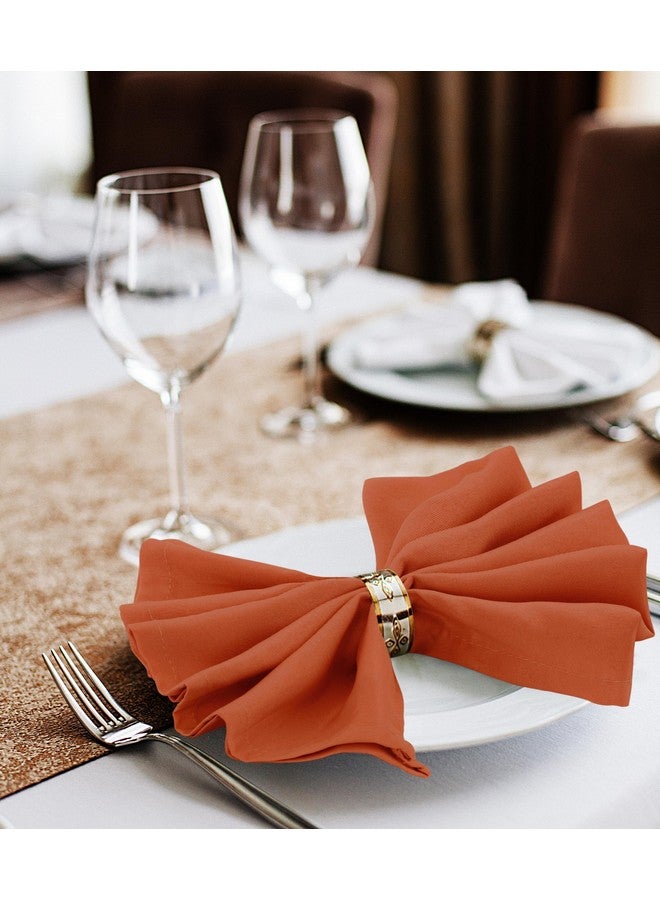 Utopia Home [24 Pack, Orange] Cloth Napkins 17x17 Inches, 100% Polyester Hemmed Edges, Washable and Reusable Ideal for Parties, Weddings and Dinners - Image 5