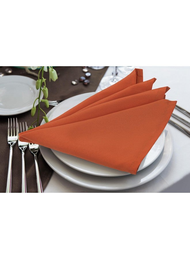 Utopia Home [24 Pack, Orange] Cloth Napkins 17x17 Inches, 100% Polyester Hemmed Edges, Washable and Reusable Ideal for Parties, Weddings and Dinners - Image 3
