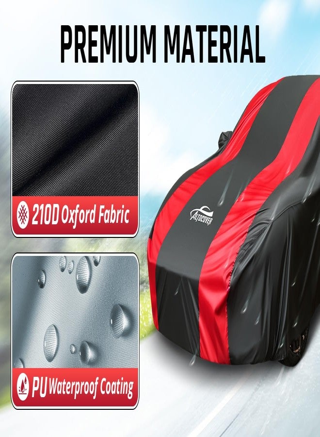 AltoCover Full Exterior Car Cover Waterproof All Weather Outdoor Protection with Red Stripe Design,UV,Rain,Snow&Windproof, Scratch Resistant, Universal Fit for Sedan(188 to 193 inches) - Image 2