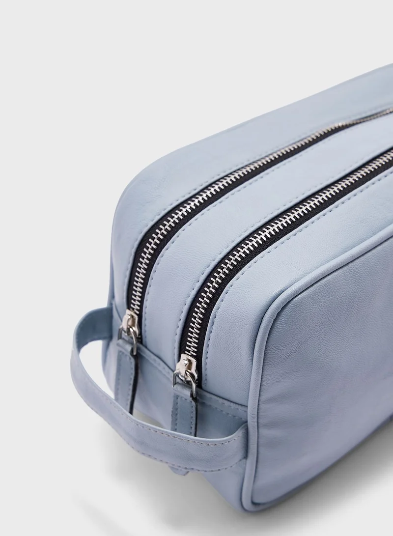Robert Wood Dual Compartment Travel Toiletry Bag