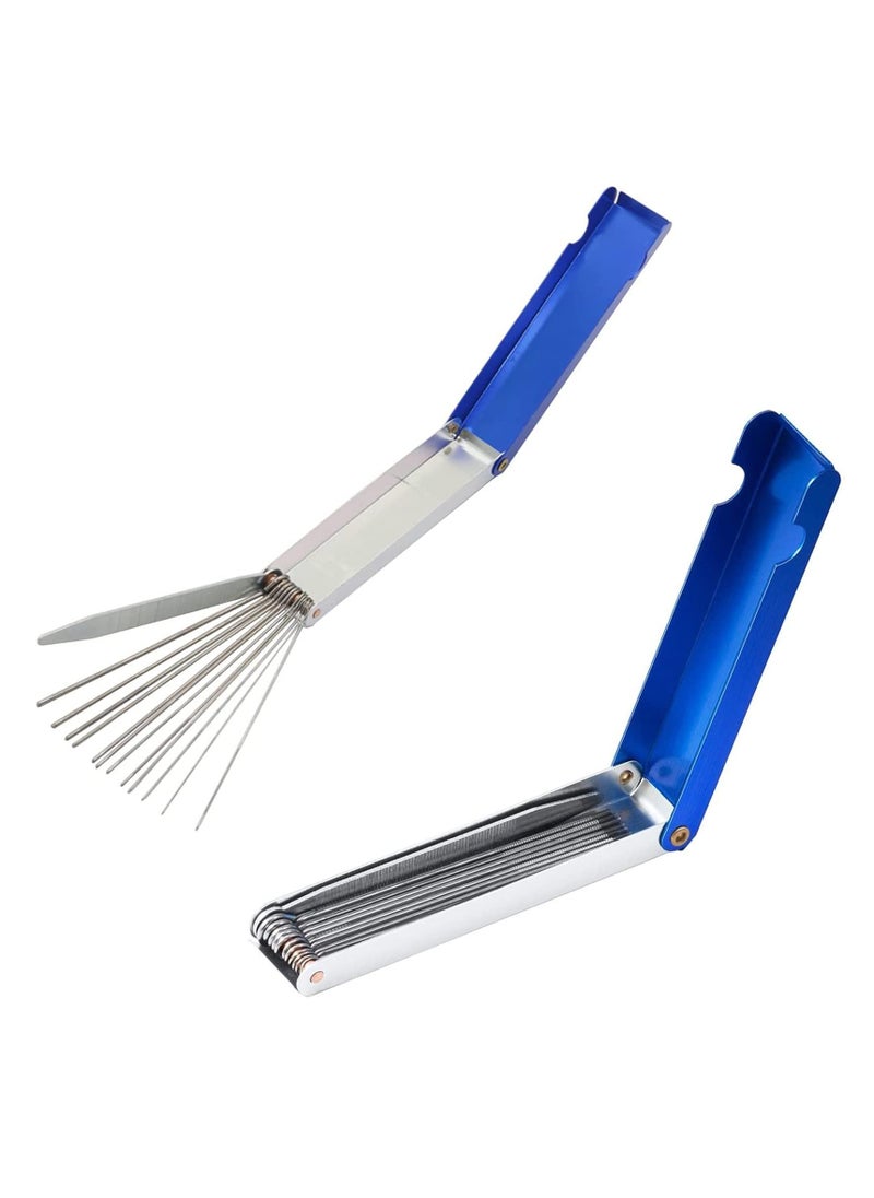 Carburetor Carbon Dirt Jet Cleaner Tool Kit, 18 Cleaning Needles with 12 Brush and 2 Throttle Wrench, Carburetor Carbon Dirt Jet Cleaner Repair Tools Kit Engine, Airbrush, Spray Gun Cleaning