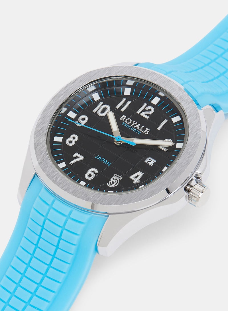 Royale Executive Men's Classic Rubber Strap Watch - Image 3