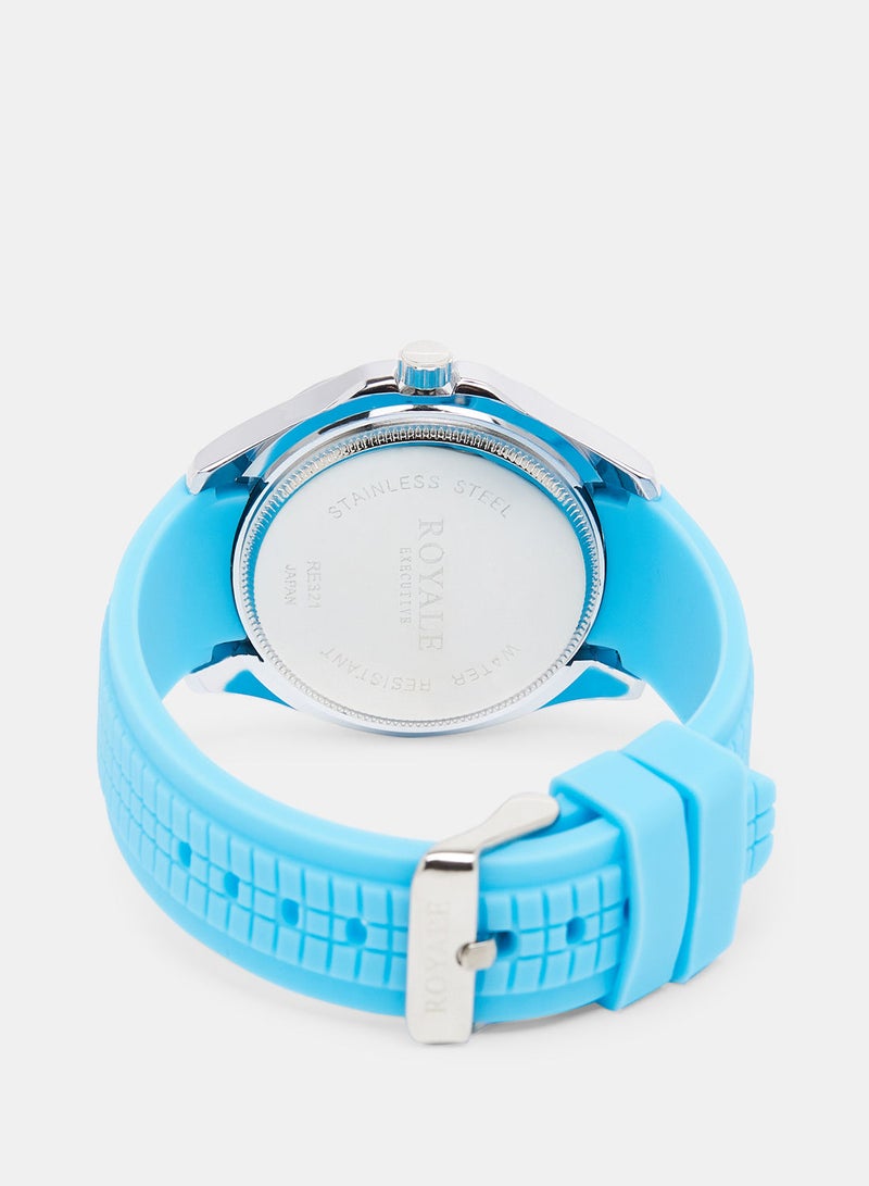 Royale Executive Men's Classic Rubber Strap Watch - Image 2