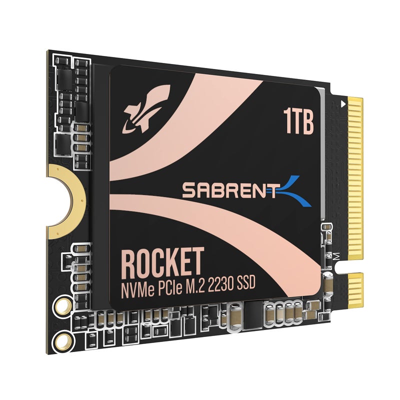 SABRENT Rocket 2230 1TB NVMe SSD â€“ PCIe Gen4 M.2 2230 Internal SSD for Steam Deck, Surface Pro, ROG Ally â€“ Up to 5000 MB/s Gen4 x4 Speed, DRAM-Less HMB Design [SB-2130-1TB] - Image 1