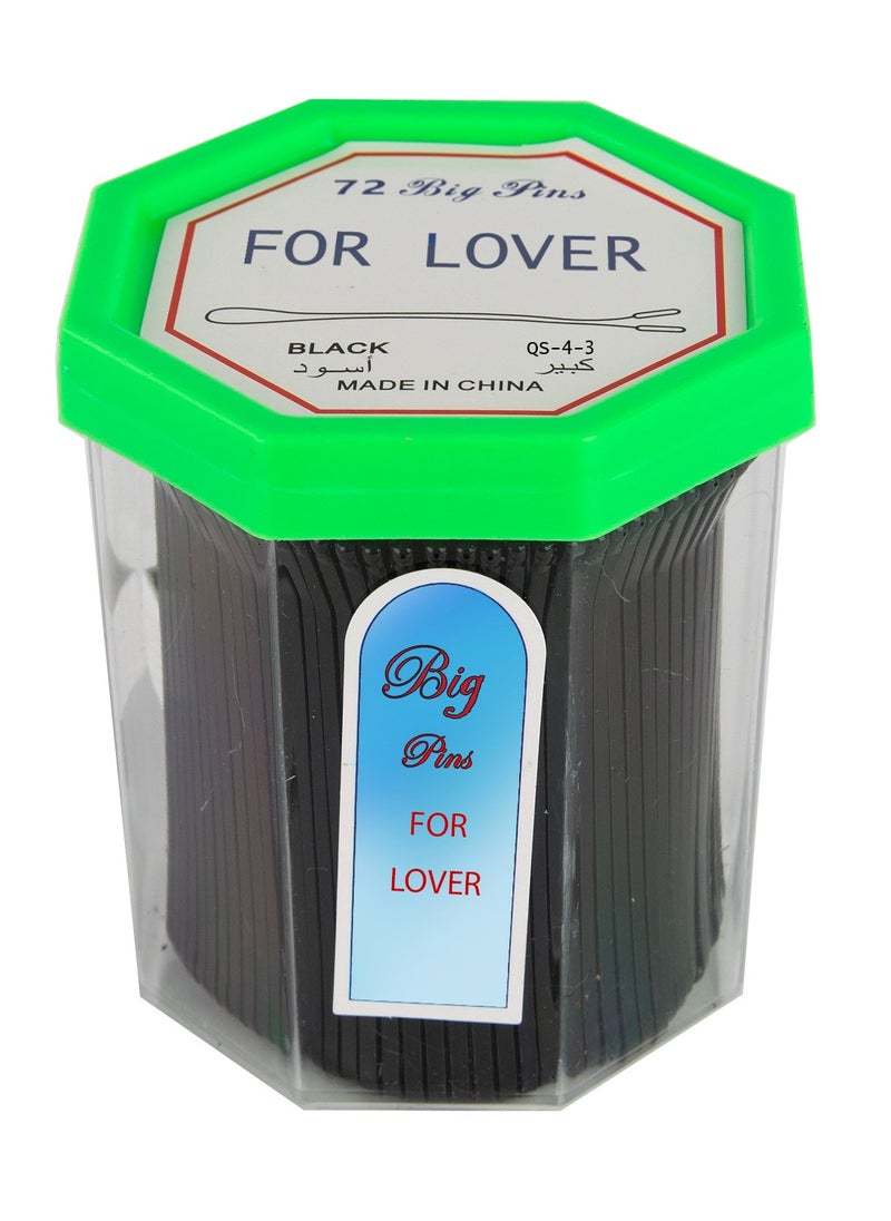 FOR LOVER Bobby Pins Set Black  Big 72pcs (Color may vary)  - Image 5