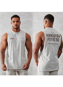 Generic Vq Muscle Fitness Brothers Summer New Fitness Vest Mens Tops Outdoor Running Leisure Sports Sleeveless Bx79 black  - Image 2