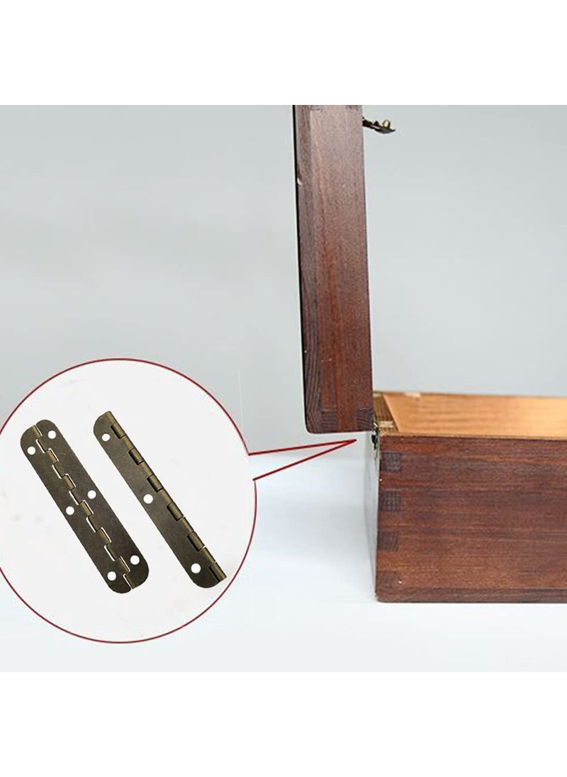 Teclican 270 Degree Antique Hinges Oval Hinges Long Hinges Wooden Boxes Gift Boxes Hinges cabinets Cabinet Hardware for Furniture Jewelry Boxes Hinge cabinets Pack of 4  - Image 4