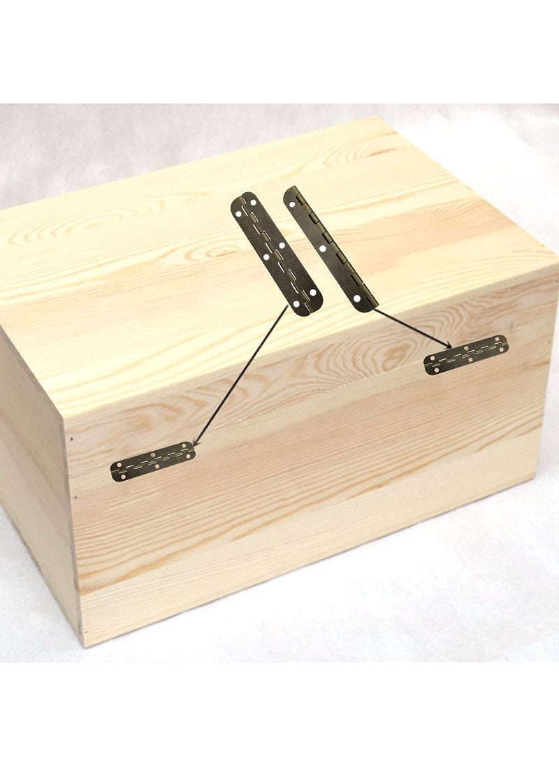 Teclican 270 Degree Antique Hinges Oval Hinges Long Hinges Wooden Boxes Gift Boxes Hinges cabinets Cabinet Hardware for Furniture Jewelry Boxes Hinge cabinets Pack of 4  - Image 5