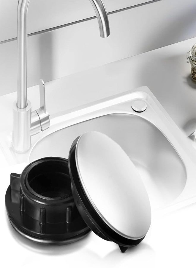 آيتش غطاء فتحة صنبور الحوض من Eyech، 8 قطع، غطاء فتحة صنبور المطبخ، مصنوع من الفولاذ المقاوم للصدأ المصقول، غطاء سدادة معدنية لموزع الصابون للحمام (قطر 1.1 بوصة إلى 1.6 بوصة) - Image 5
