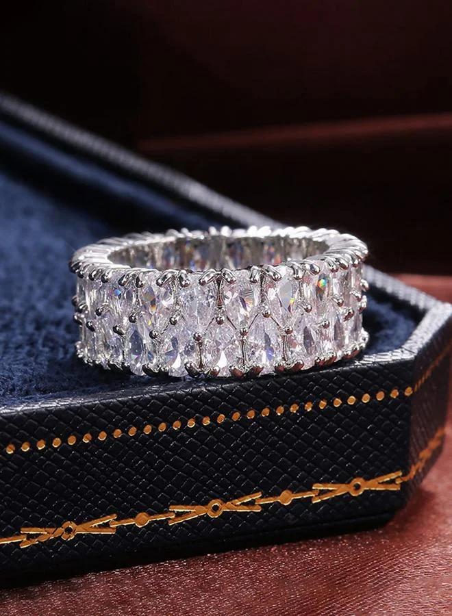 Take Two  Sparkling Eternity Band Ring for Women | Best Price UAE