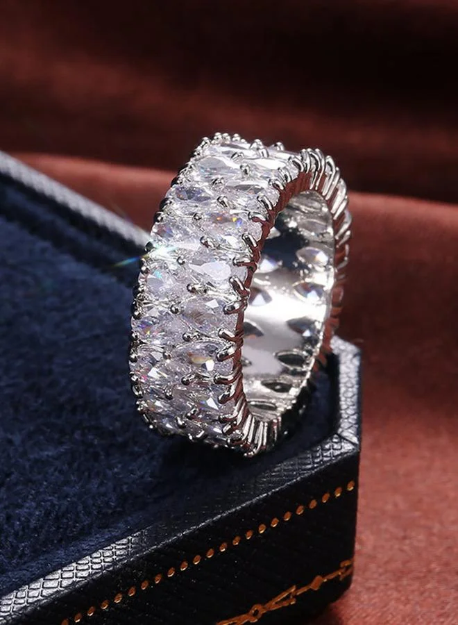 Take Two  Sparkling Eternity Band Ring for Women | Best Price UAE