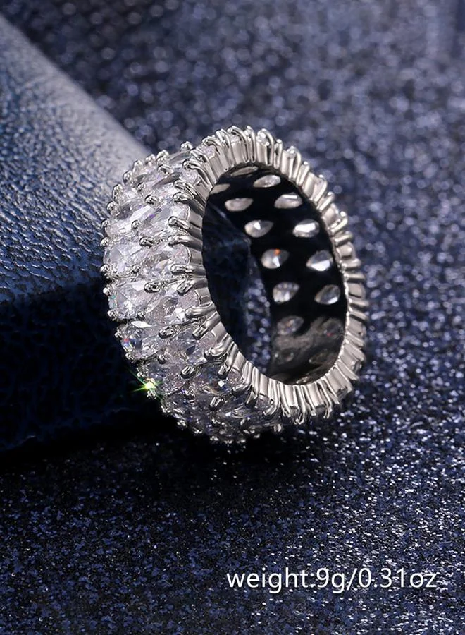 Take Two  Sparkling Eternity Band Ring for Women | Best Price UAE