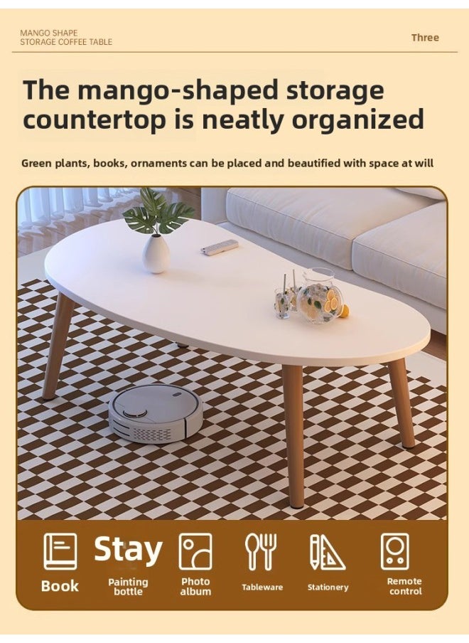 Small Bed Table, Bedside Table, Coffee Table, Simple Computer Desk, Study Table, Writing Table, Kidsren's Student Rental House-Color:Walnut Color [length 70 Width 40] [height 32] Solid Wood Legs ❤ Ten Years Warranty  - Image 3