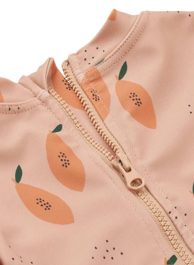 LDIOIF Toddler Girls One Piece Swimsuit Long Sleeve Bathing Suit Zipper Rashguard Swimwear with Snap Crotch 18-24 Month UPF50 - Image 3