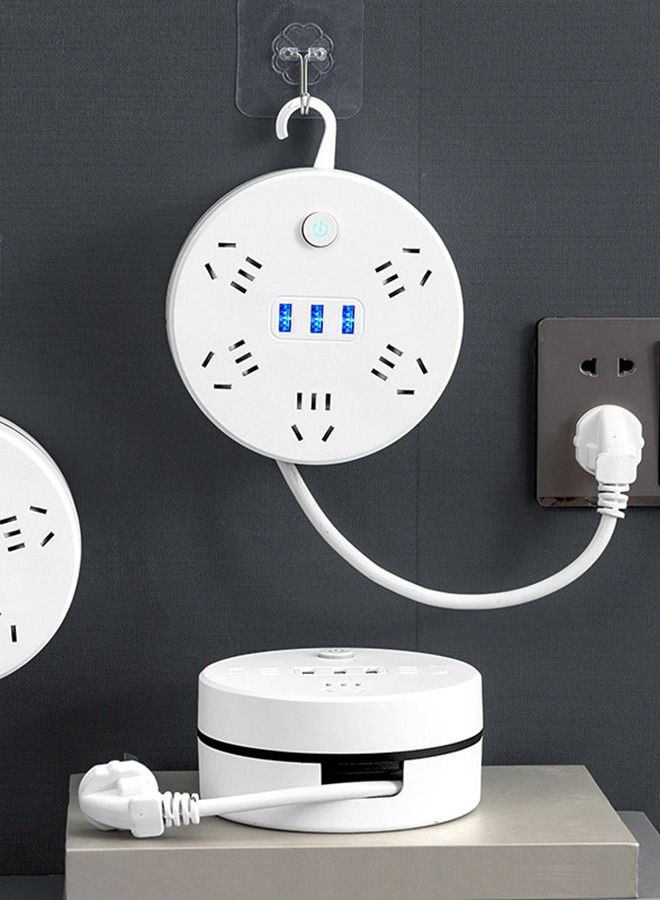 NIBEMINENT power socket power cable with USB jack 2.8m cable Outlets  - Image 5