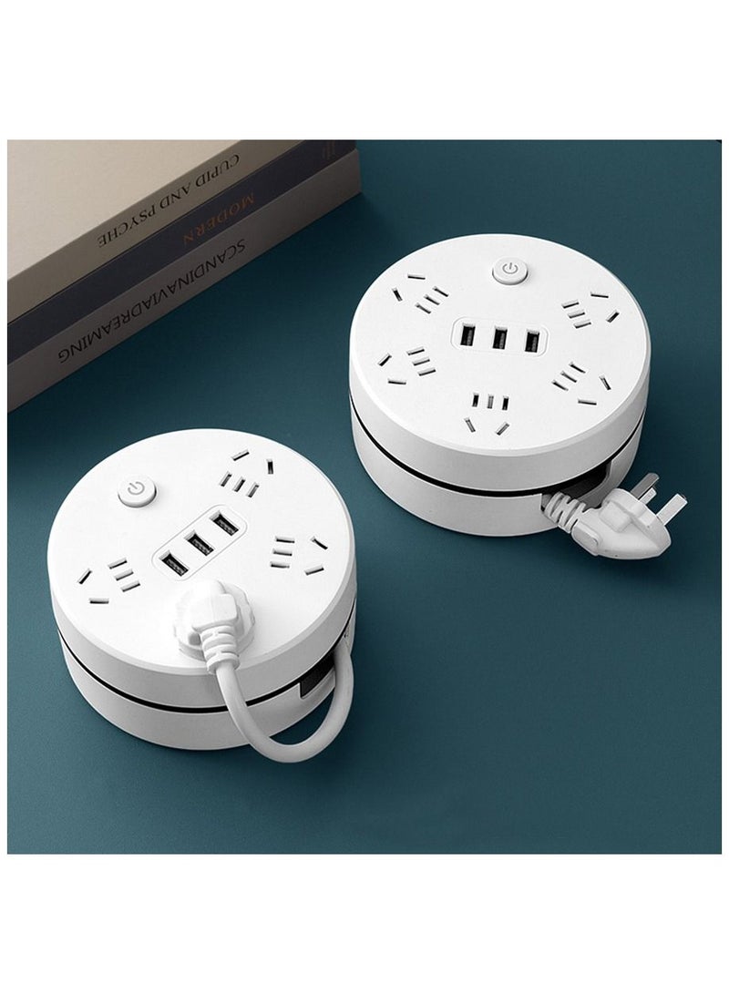 NIBEMINENT power socket power cable with USB jack 2.8m cable Outlets  - Image 2