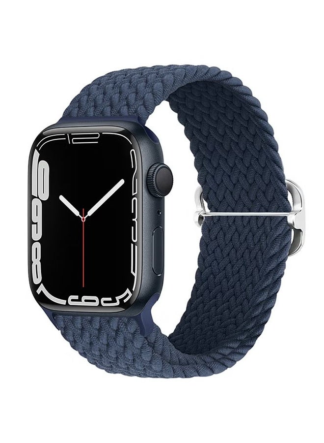 Happy D Nylon Watchband Replacement Bracelet for iWatch Series 10/11 46mm,Compatible with iWatch Band 49mm 45mm 44mm 42mm,Sport Strap Replacement WristBands for iWatch Series 9 8 7 6 5 4 ultra 2 ultra 3 ultra SE SE 2 SE 3 Black and Blue - Image 2