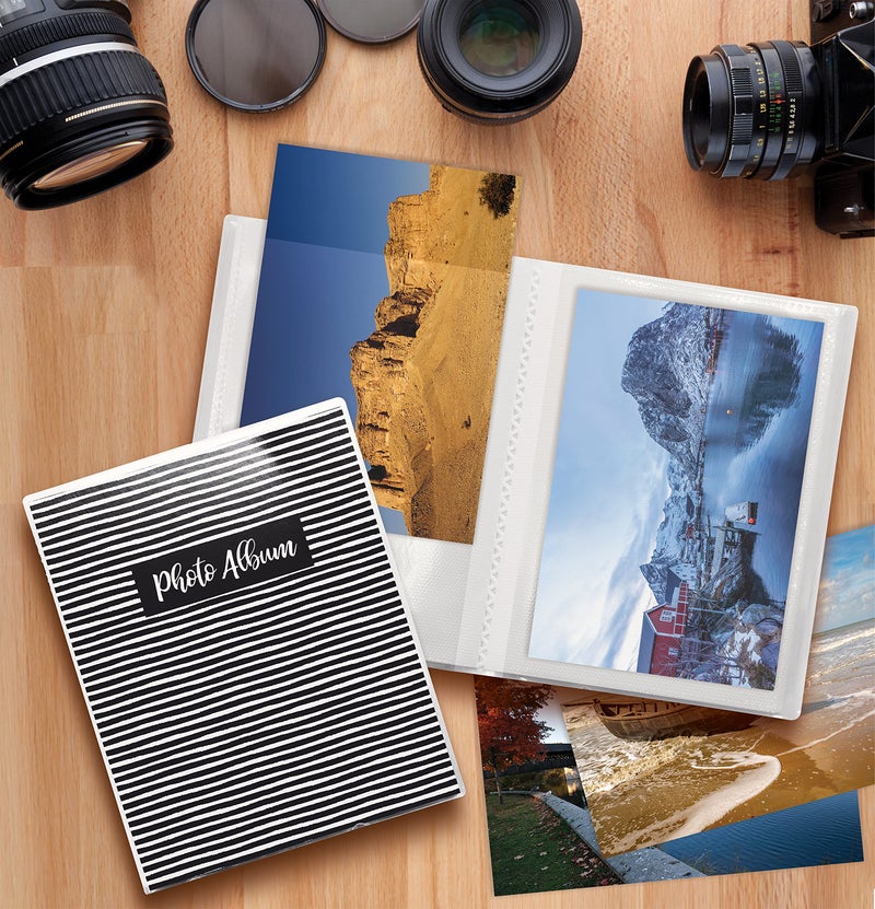 Better Office Products 36 Photo Mini Photo Album, 4 x 6 Inch, Pack of 12, Flexible Cover with Removable Decorative Inserts, Clear View Front Cover, 12 Pack - Image 5