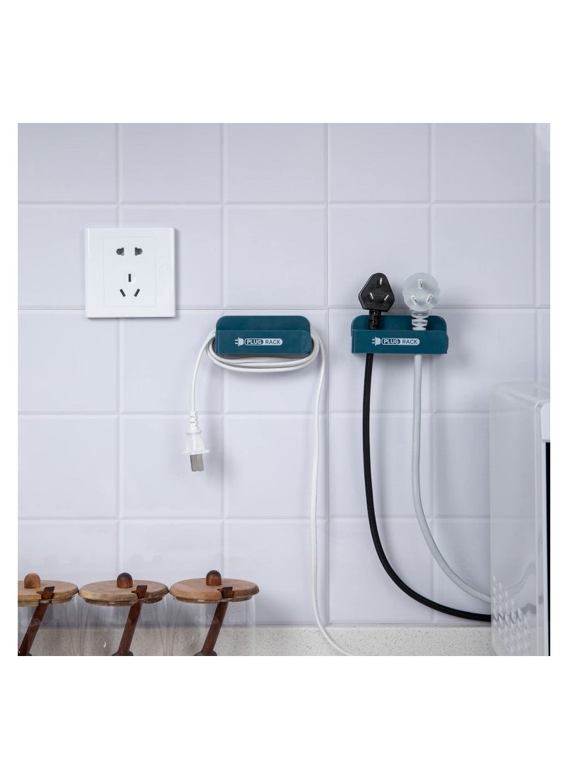 Y&D 4 Pack Hole-Free Clamp Cable Plugs Organizer, Self Adhesive Management Cord Organizer (4 Colors)  - Image 2