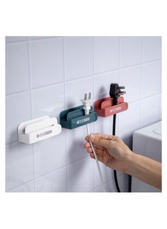 Y&D 4 Pack Hole-Free Clamp Cable Plugs Organizer, Self Adhesive Management Cord Organizer (4 Colors)  - Image 3