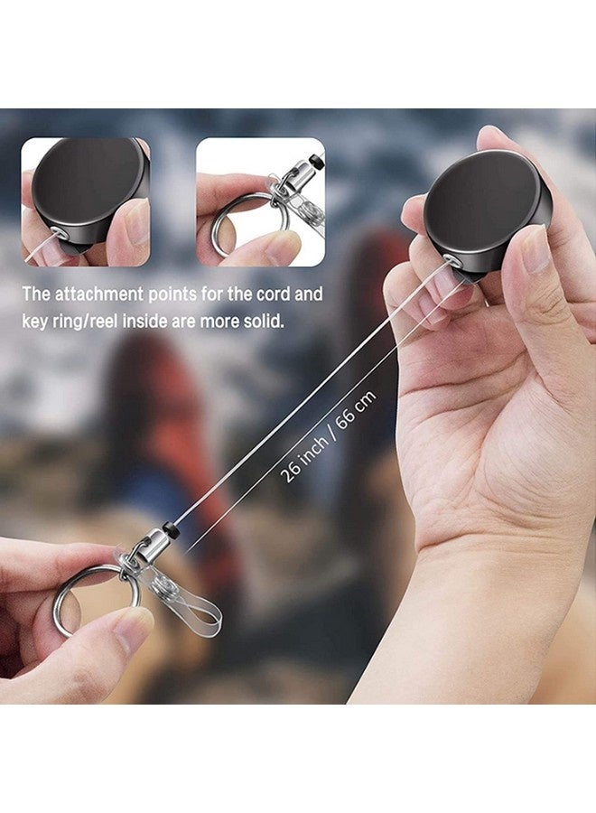 Beauenty 2 Pack Retractable Badge Holders with 2 Pcs Waterproof Transparent Card Holder,T Tersely Metal ID Badge Holder with Belt Clip Key Ring for Name Card Keychain Metal Casing - Image 5