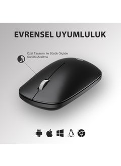 lecoo WS214 1200 DPI 4-Button Wireless Mouse Black  - Image 3