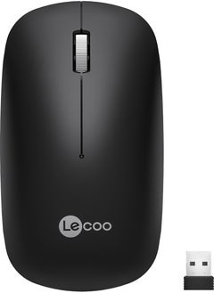 lecoo WS214 1200 DPI 4-Button Wireless Mouse Black  - Image 1