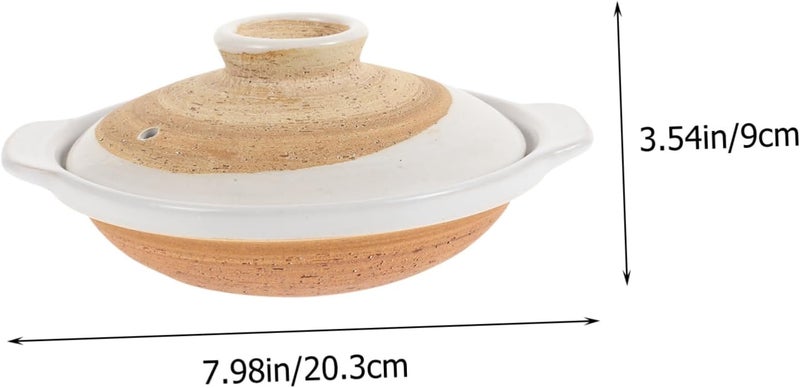 Ceramic Braised Chicken Rice Pot with Lid Japanese Style Casserole Stewing Pot Non Stick for Soup and Rice Stew - Image 2