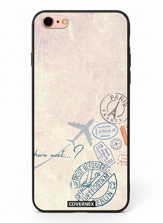 Covernex Apple iPhone 6s Plus Protective Case Cover Printed Featuring Paris And Aviation Stamp - Image 2