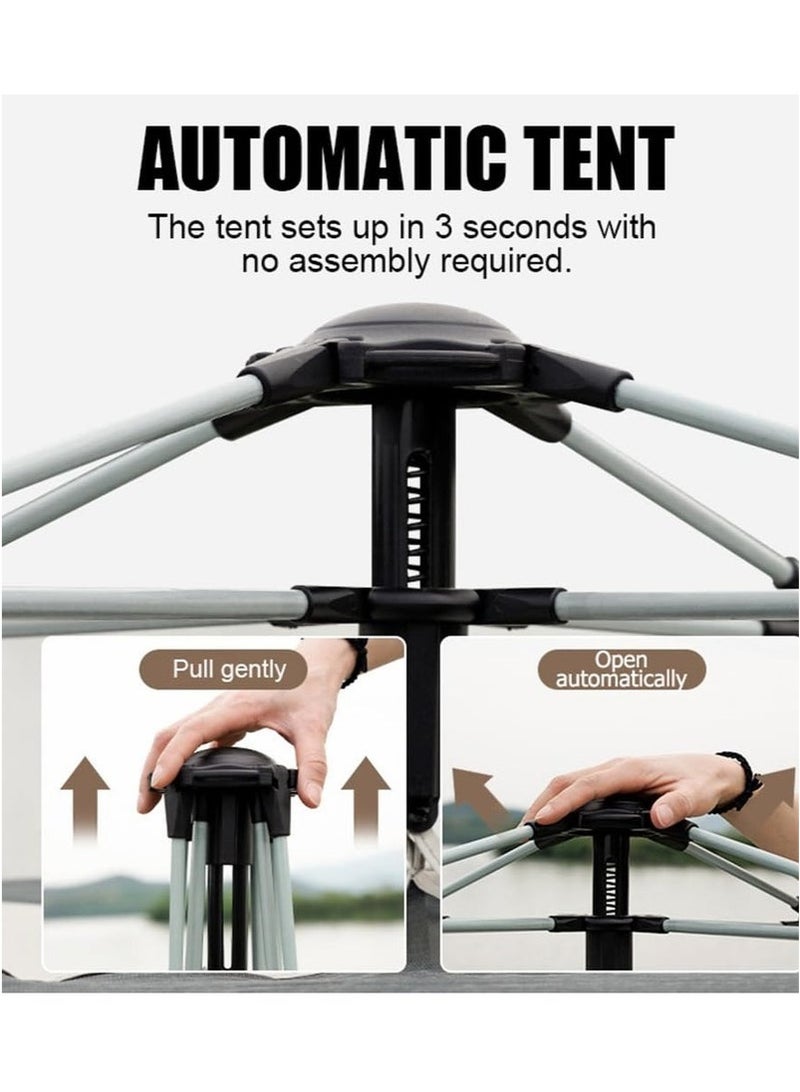 Mereza Camping Tent -4-6 Person Family Tent Instant Easy Set up Tent with Carry Bag, Waterproof Windproof Pop Up Tent for Camping, Hiking, Mountaineering - Image 2