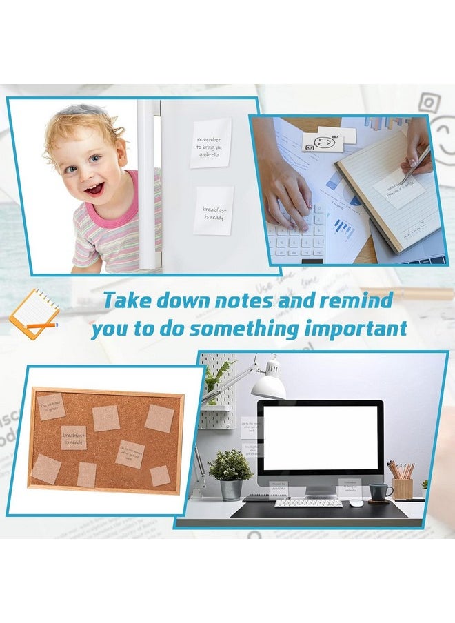 Shuttle Art SHUTTLE ART 50 Sheets Transparent Sticky Notes Pad,Clear Cute Full self-Adhesive Waterproof,See Through Memo Pads,Perfect for College Essentials Books and Office Stationery Art and Craft  - Image 5