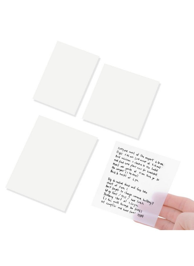 Shuttle Art SHUTTLE ART 50 Sheets Transparent Sticky Notes Pad,Clear Cute Full self-Adhesive Waterproof,See Through Memo Pads,Perfect for College Essentials Books and Office Stationery Art and Craft  - Image 1